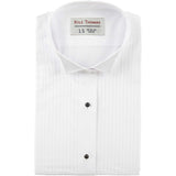 Boys' 1/4" Pleat Wing Collar Tuxedo Shirt B/S White