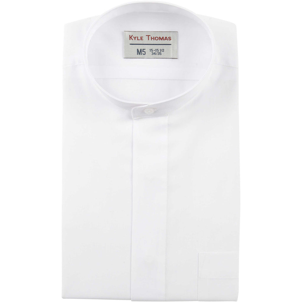 Men's Banded Collar Dress Shirt