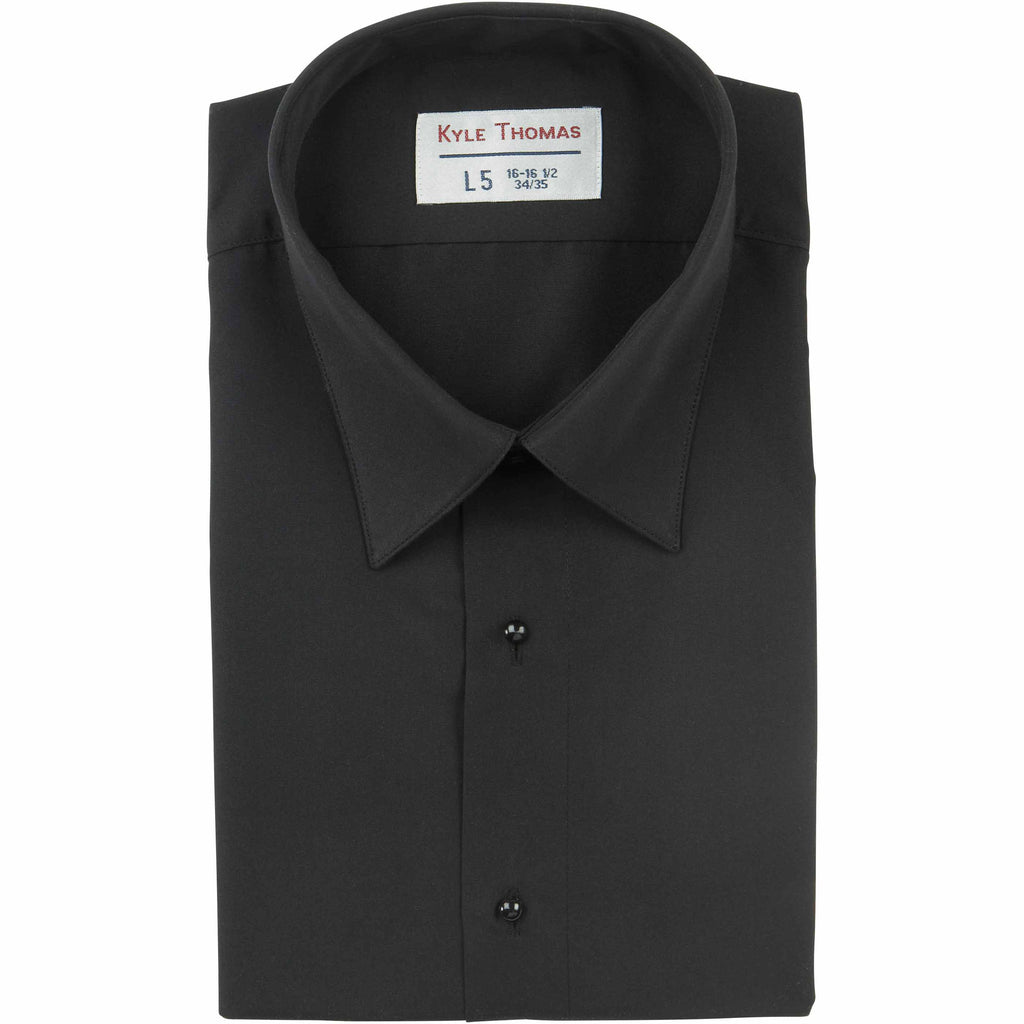 Men's Micro Fiber Laydown Collar Shirt - Black