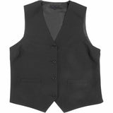 Women's 4 Button Polyester Waitress Vest XS Black