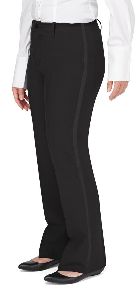 Women's Polyester Low Rise Tuxedo Trouser